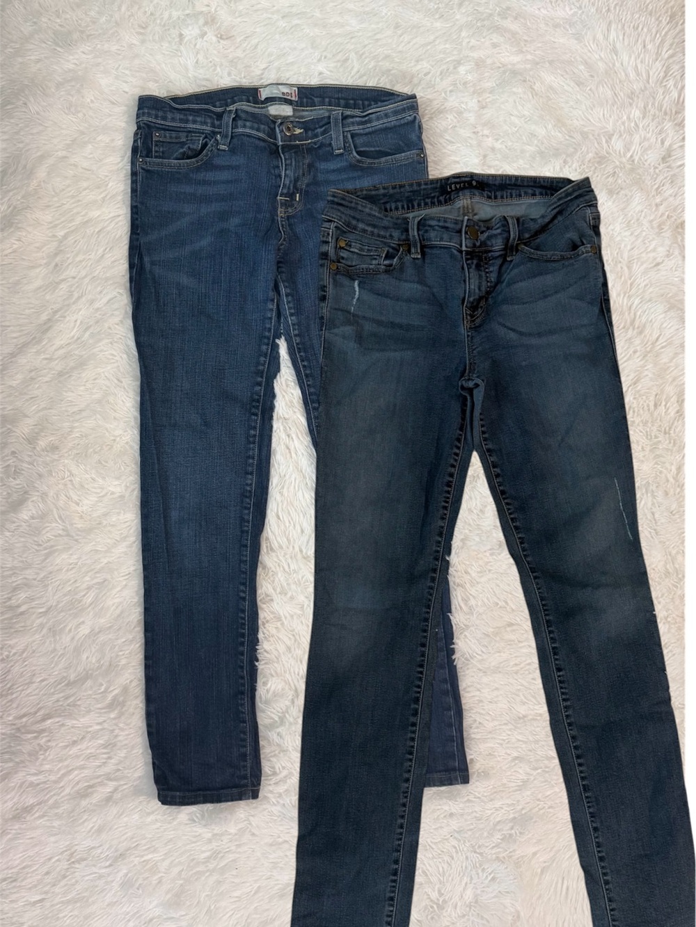 Lot 2 pairs Skinny Jeans BDG - Level 99 Size 29 Waist 34 x 32 Blue Denim Stretch - Picture 10 of 10